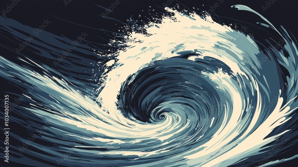 A dynamic ocean wave captured in motion, showcasing the power and beauty of nature with swirling shades of blue and white. A dynamic ocean wave captured in motion, showcasing the power and beauty of nature with swirling shades of blue and white.