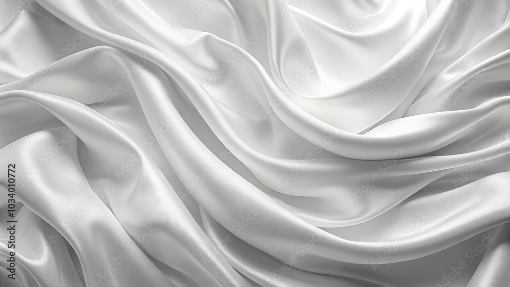 Abstract soft waves fabric white silk background Abstract soft waves fabric white silk background