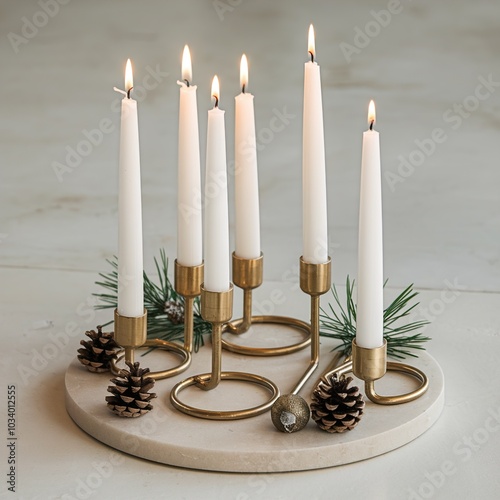 candlestick with candle photo