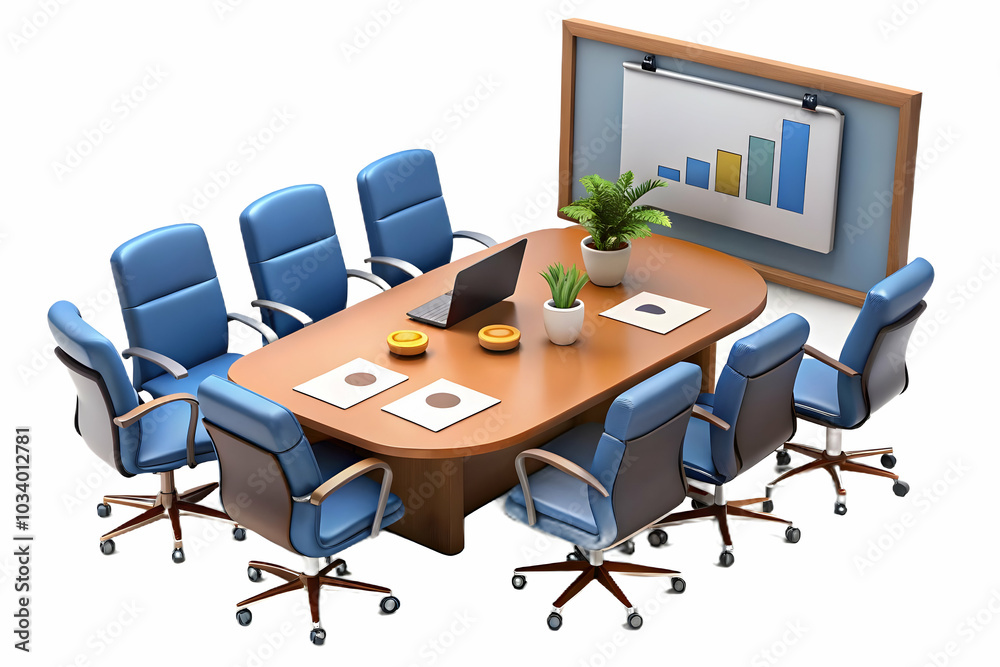 Professional Meeting Room Setup with Conference Table and Chairs Against Plain Light Background for Business Presentations - Perfect Space for Text Overlays in Photo Stock Professional Meeting Room Setup with Conference Table and Chairs Against Plain Light Background for Business Presentations - Perfect Space for Text Overlays in Photo Stock