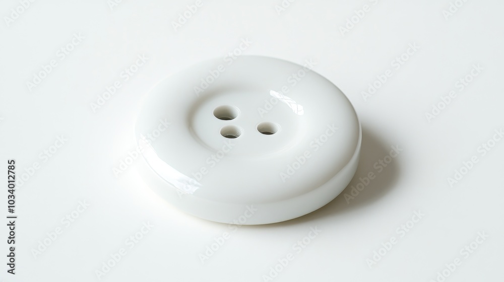 A close-up shot of a white button sitting on a table surface A close-up shot of a white button sitting on a table surface