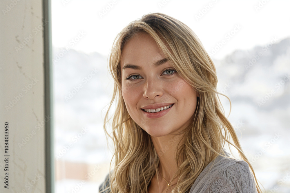 Portrait of a smiling person looking at the camera Portrait of a smiling person looking at the camera
