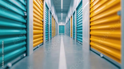 Bright and Modern Self Storage Facility Interior photo