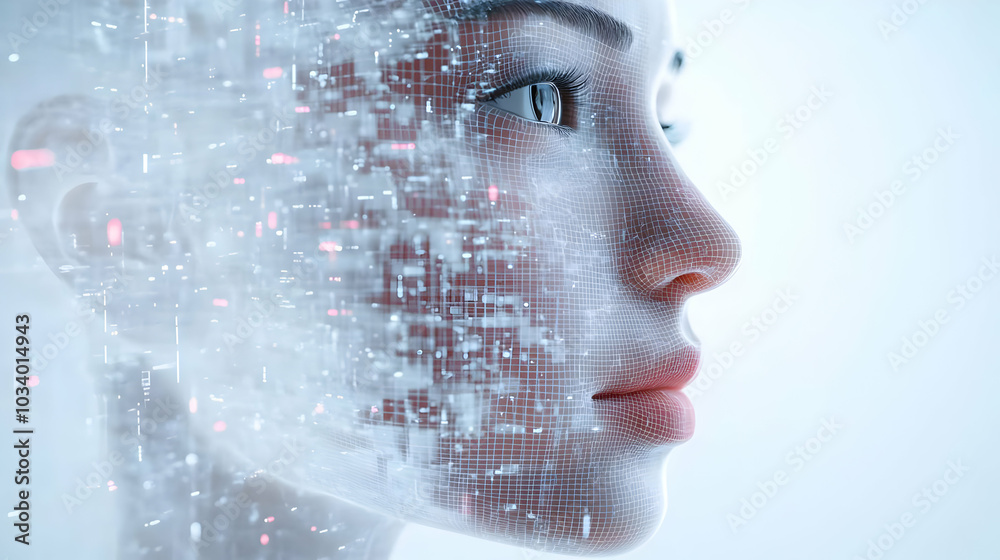 3D Visualization of Policy Impact: Data Scientist Creating Compelling Visuals on Computer Screen, Isolated on White Background with Space for Policy Outcome Text