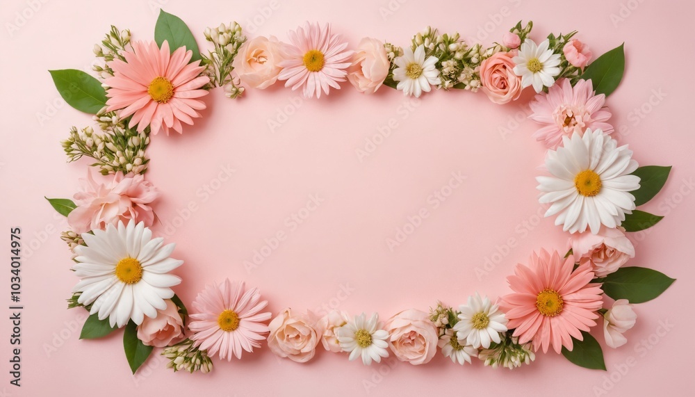 frame of flowers and leaves frame of flowers and leaves