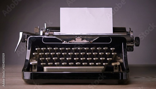 vintage typewriter with paper