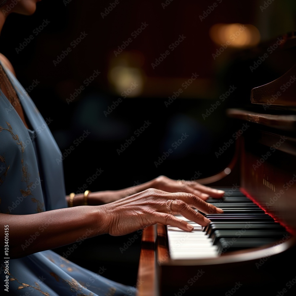 Fototapeta premium Pianist piano keyboard musician.