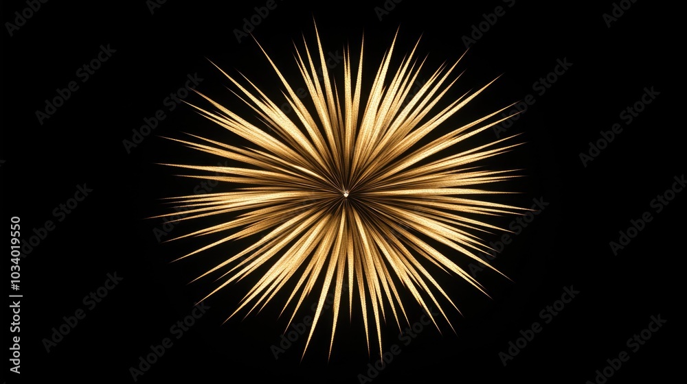 A shining golden starburst against a dark and mysterious background, perfect for use in designs about hope, guidance, or celestial themes A shining golden starburst against a dark and mysterious background, perfect for use in designs about hope, guidance, or celestial themes