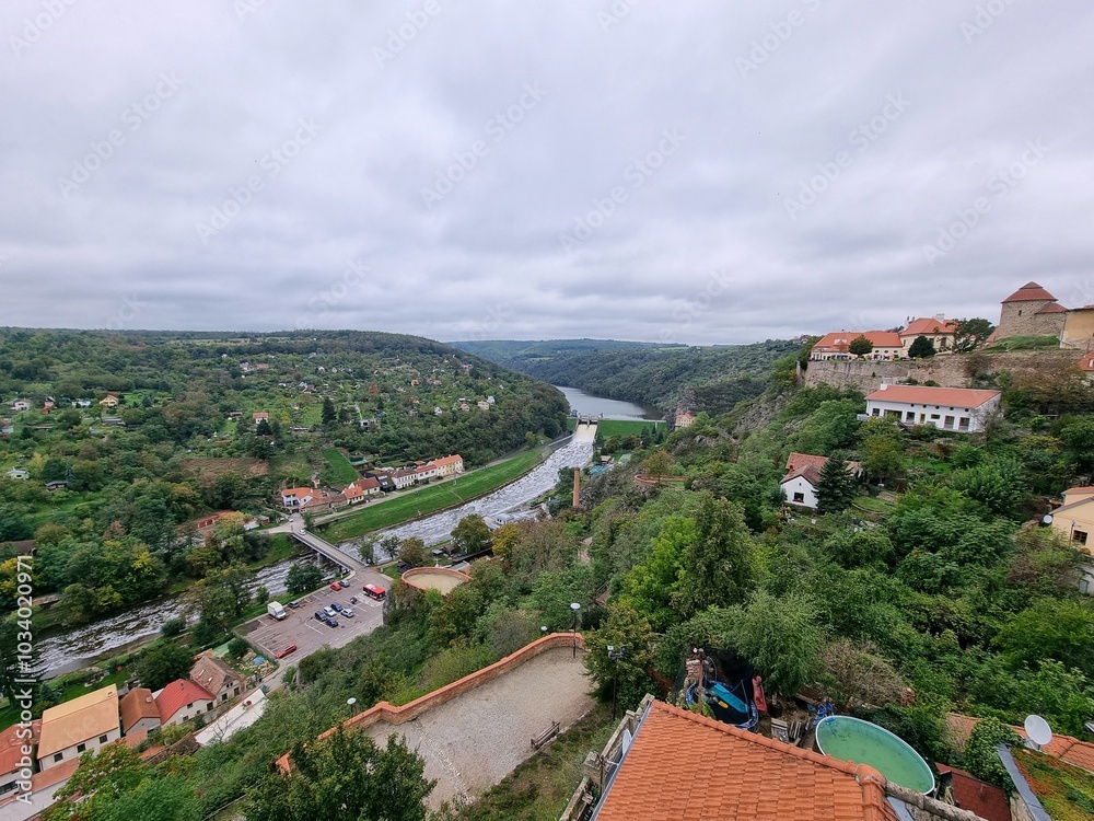 Green city landscape from the Czech city of Znojmo Green city landscape from the Czech city of Znojmo