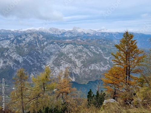 Landscape at Julian Alps in Slovenia photo