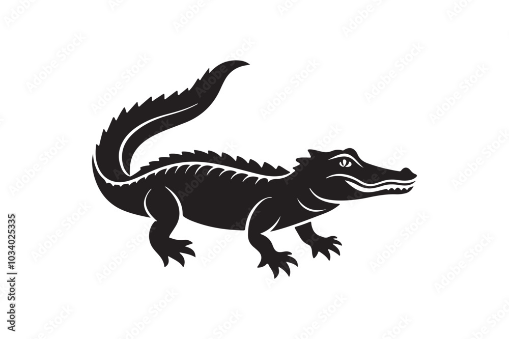 American Alligator Silhouette Vector Illustration – Perfect for T-Shirts & Hoodies American Alligator Silhouette Vector Illustration – Perfect for T-Shirts & Hoodies