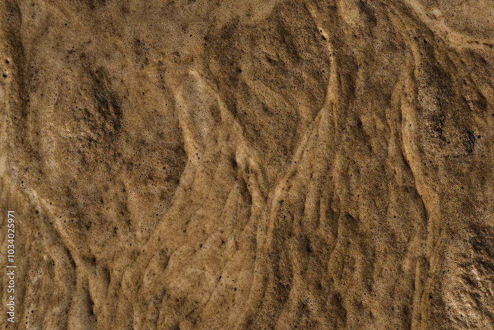 FOAM - The wrinkled surface of foaming sea water FOAM - The wrinkled surface of foaming sea water