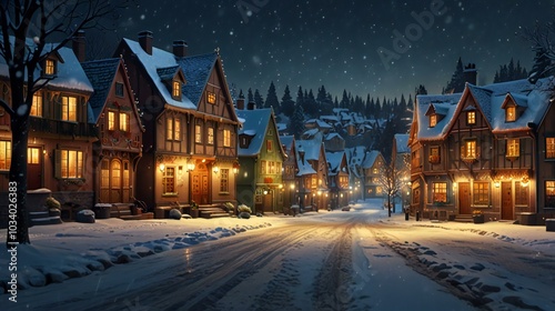 old town square at night