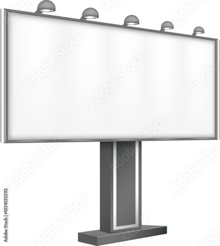Billboard mockup. Realistic blank screen. Promo stand