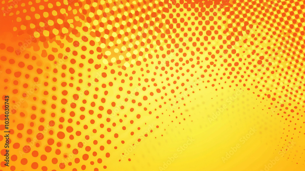 Abstract Yellow and Orange Polka Dot Pattern Background Abstract Yellow and Orange Polka Dot Pattern Background