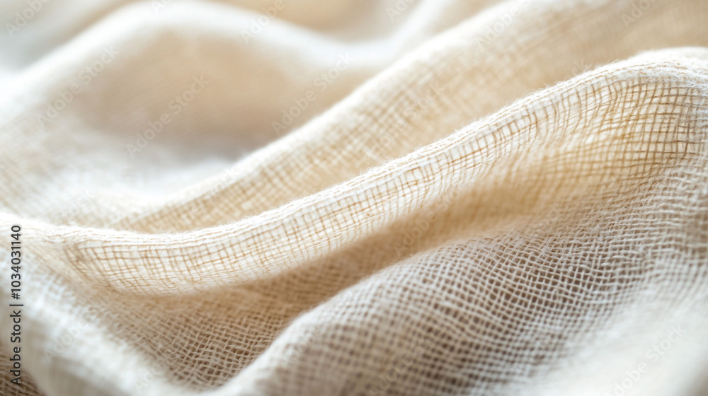 Natural Linen Fabric Texture Background White Cotton Cloth with Wrinkles Natural Linen Fabric Texture Background White Cotton Cloth with Wrinkles