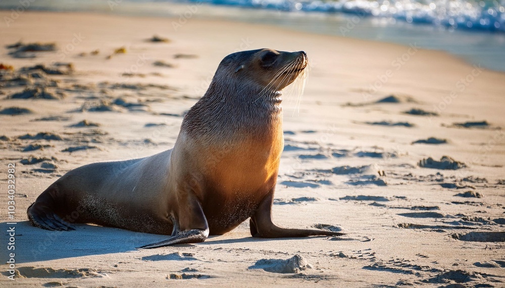 Fototapeta premium sea lion on beach