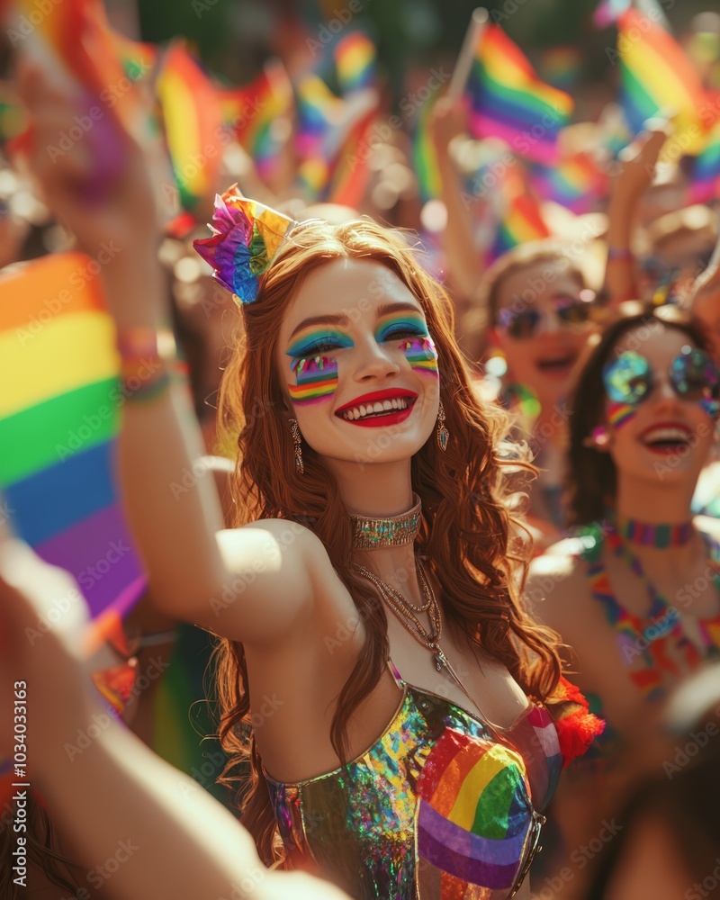Lively Celebration at an LGBTQ Pride Festival Lively Celebration at an LGBTQ Pride Festival