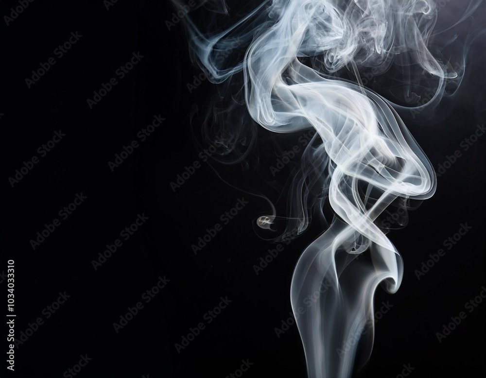 Fototapeta premium smoke texture over blank black background