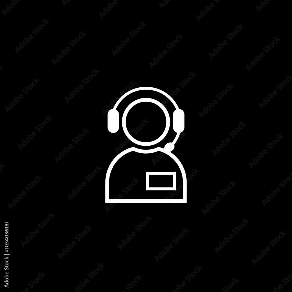 Call customer service isolated on black background . Call customer service isolated on black background .