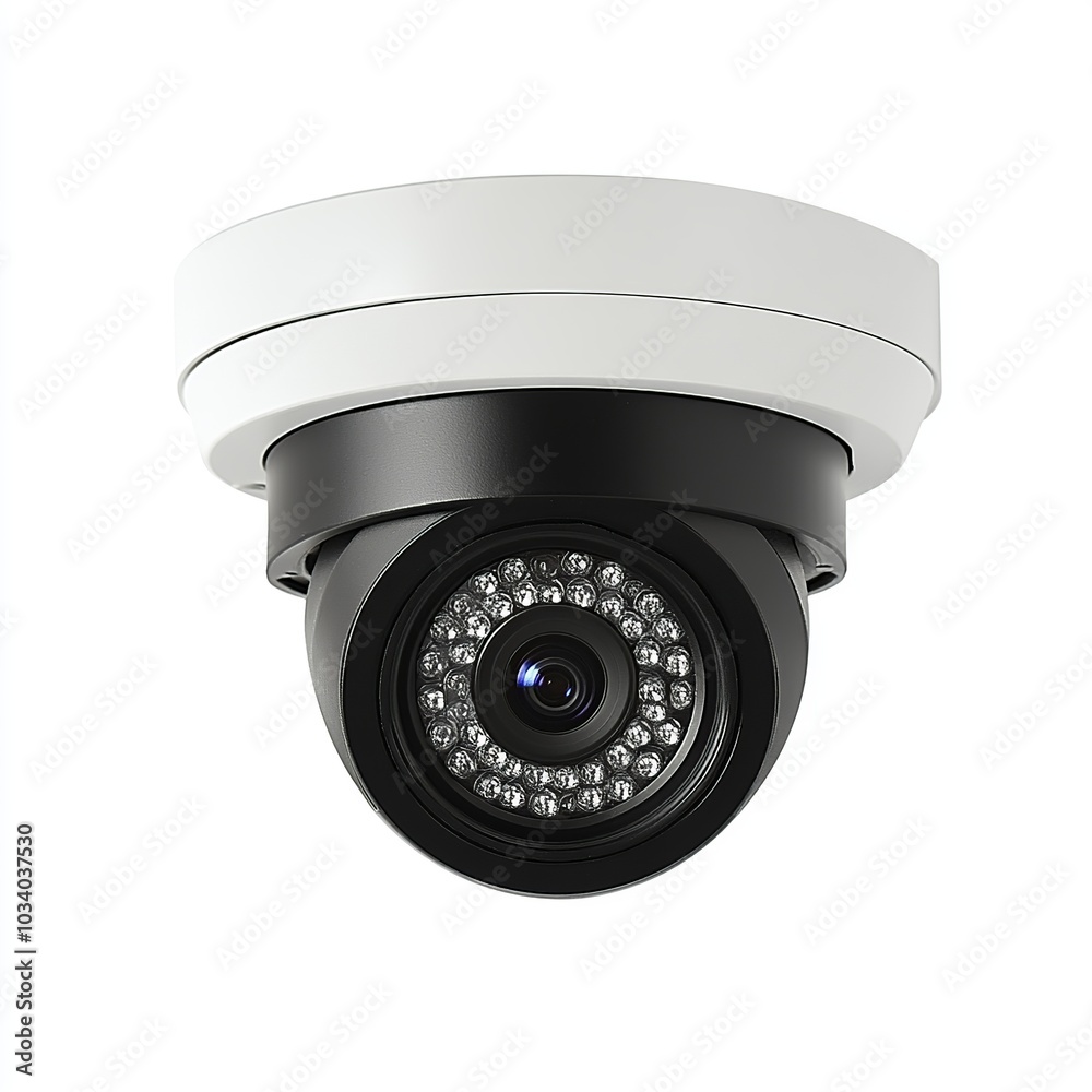 A camera with a black and white lens A camera with a black and white lens