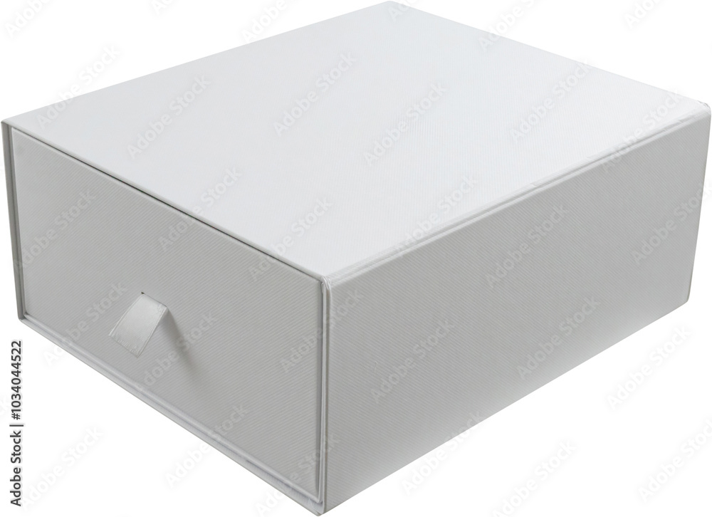 Naklejka premium Mockup white box isolated on white background