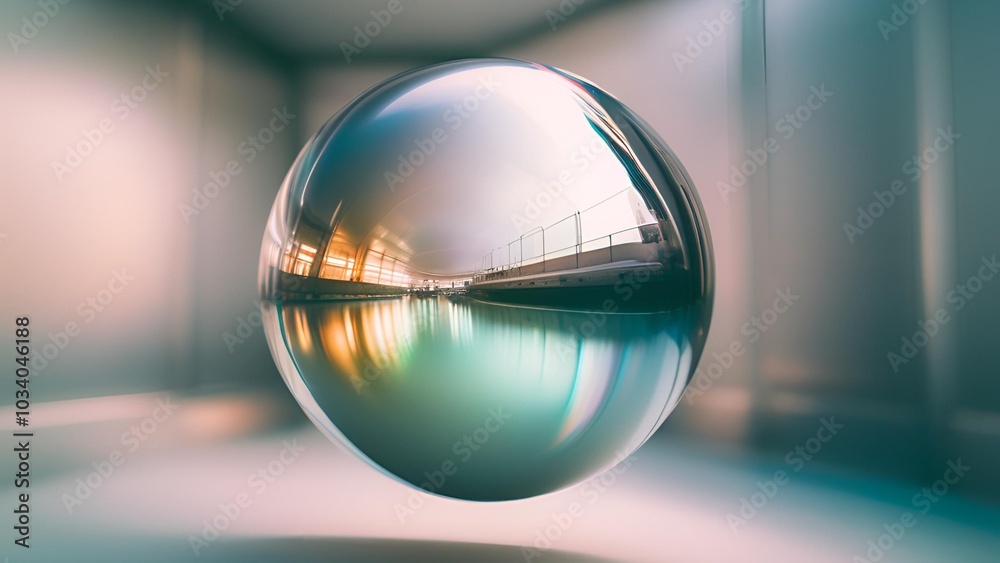 Reflective Sphere with Bridge Reflection. Reflective Sphere with Bridge Reflection.