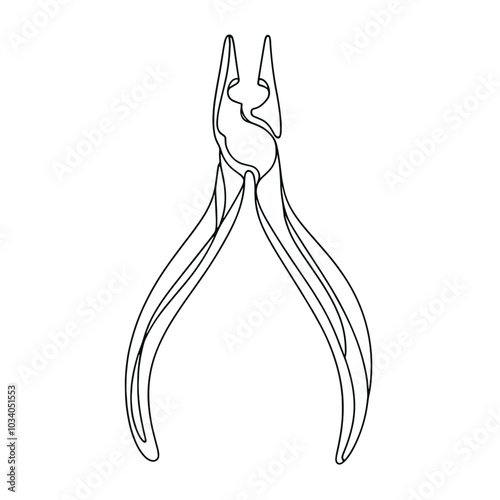 A pair of nail clippers with a curved handle. The handle is curved in a way that it looks like a pair of scissors