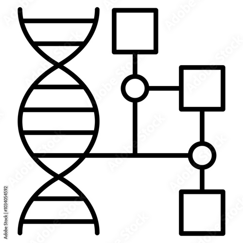 Tableau sur toile Gene ontology icon