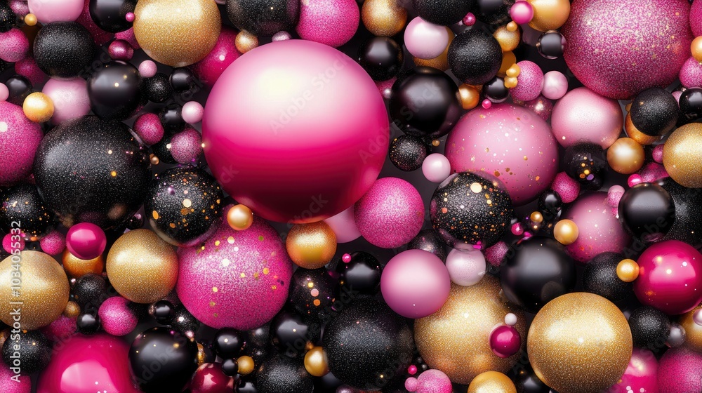 Close-up of a Variety of Shiny, Multicolored Spheres Close-up of a Variety of Shiny, Multicolored Spheres
