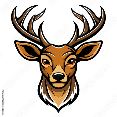 deer head silhouette vector illustration