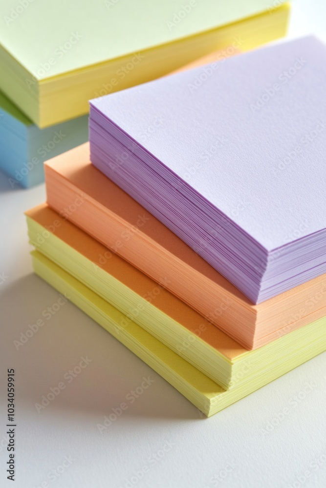 Stacked colorful post-it notes Stacked colorful post-it notes