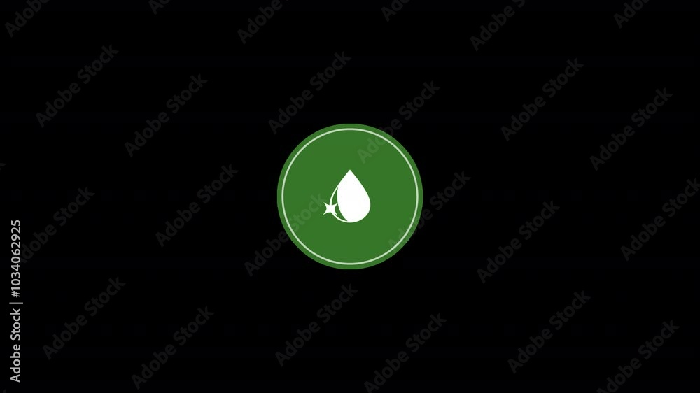 Ecology and nature icon animation water drop Ecology and nature icon animation water drop