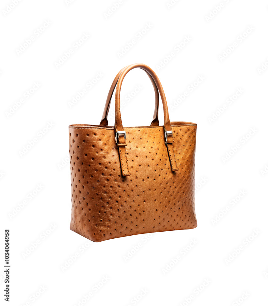 Tote bag with handle, mockup on isolated white background Tote bag with handle, mockup on isolated white background