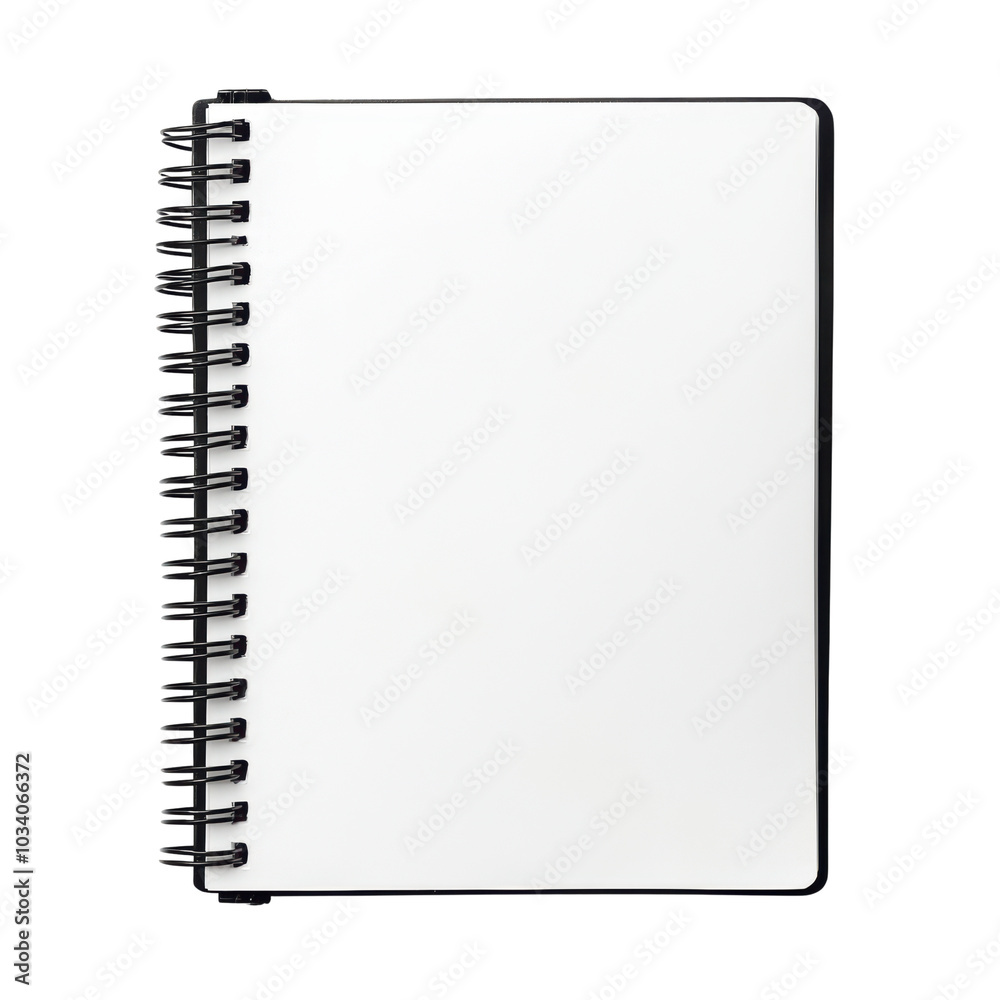 Blank spiral notebook ready for creativity Blank spiral notebook ready for creativity