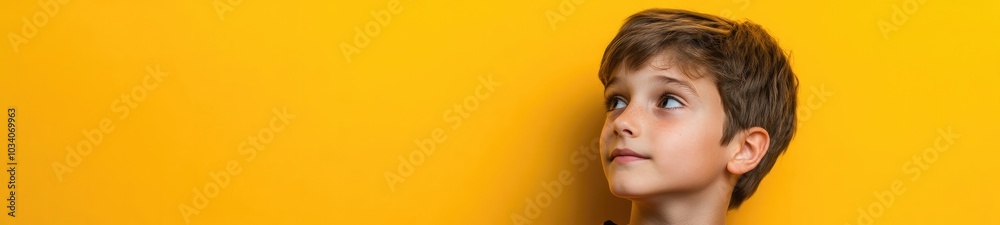 Thoughtful 12-Year-Old Student on Clear Background Thoughtful 12-Year-Old Student on Clear Background