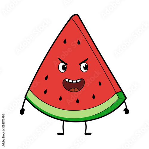 Funny Watermelon cartoon vector illustration