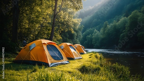 Solar Powered Tents Along S...