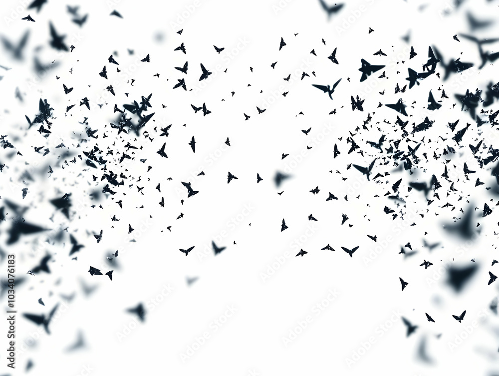 Flat Nanobot Swarm Vote Counter Concept: Extreme Close-Up of Nanobots Forming Vote Tally Numbers with Fluid Movements on White Background in Simple Flat Vector Illustration Flat Nanobot Swarm Vote Counter Concept: Extreme Close-Up of Nanobots Forming Vote Tally Numbers with Fluid Movements on White Background in Simple Flat Vector Illustration
