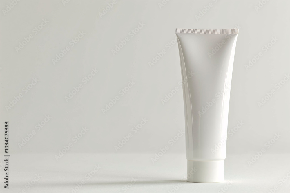 white tube of hand cream on white background white tube of hand cream on white background