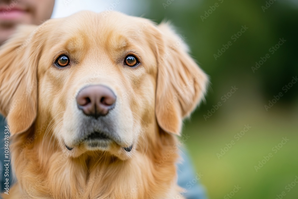 Golden Retriever Portrait: A Close-Up Look at a Loyal Companion Golden Retriever Portrait: A Close-Up Look at a Loyal Companion