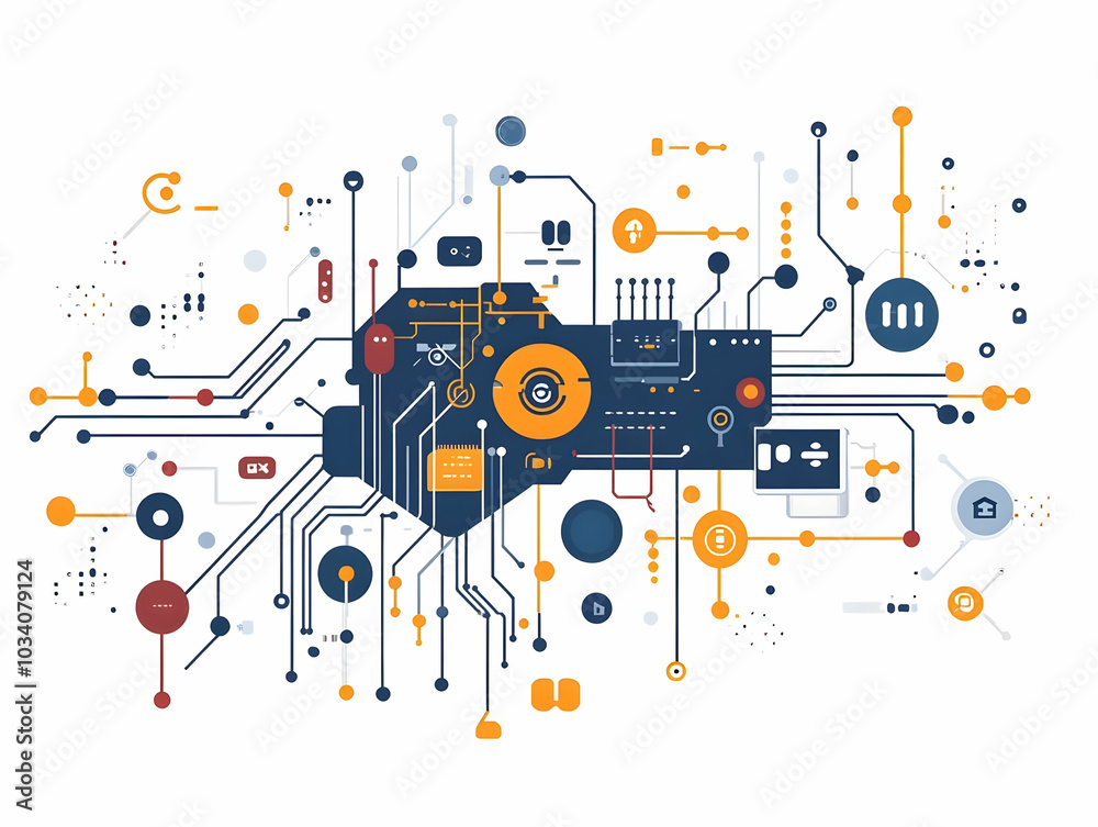 Minimalist Circuit Board Pattern Illustrating Flat Prediction Algorithm Concepts with AI Applications in Elections - Simple Vector Illustration for Smart Business Use Minimalist Circuit Board Pattern Illustrating Flat Prediction Algorithm Concepts with AI Applications in Elections - Simple Vector Illustration for Smart Business Use