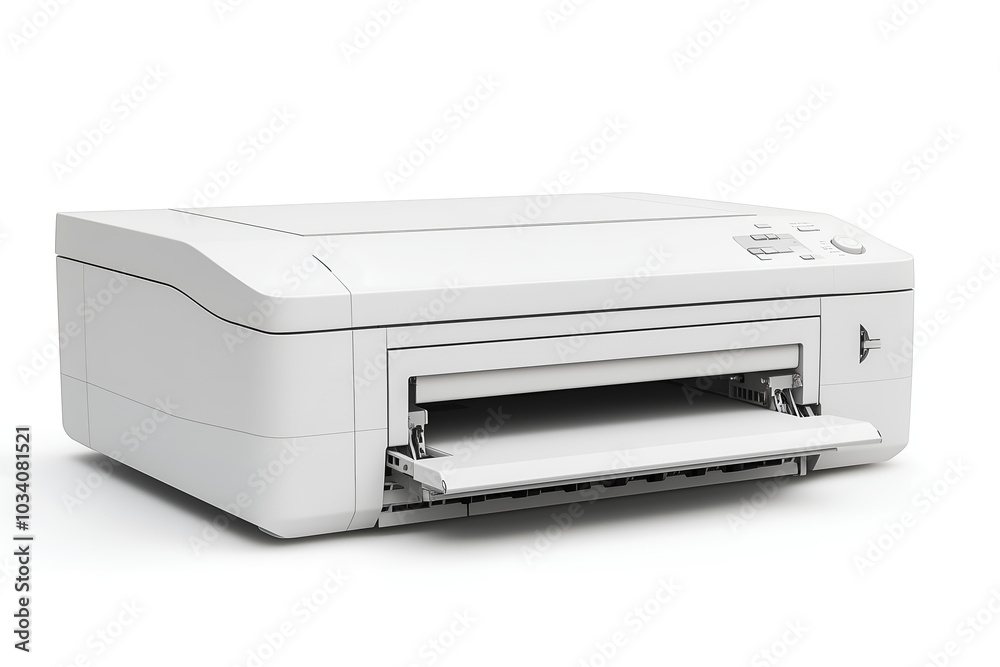 Printer, isolated on white background design layout, office supplies Printer, isolated on white background design layout, office supplies