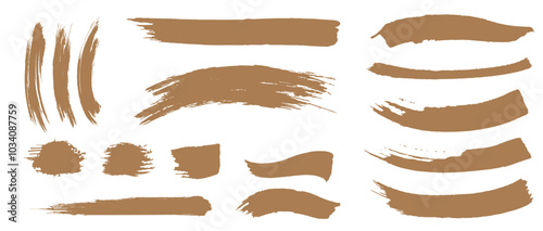 金色のブラシストローク