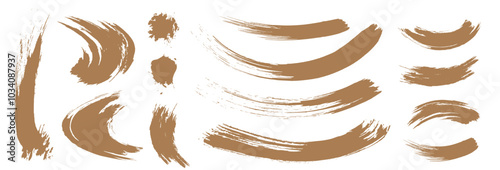 金色のブラシストローク