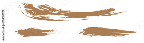 金色のブラシストローク