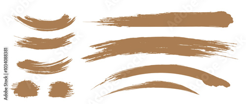 金色のブラシストローク