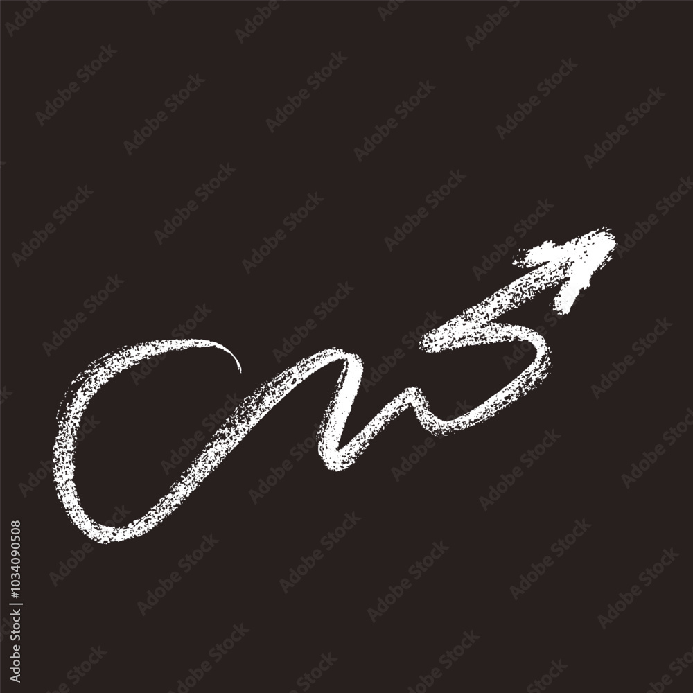 Hand Drawn Chalk Freehand Arrow on Chalkboard Background Hand Drawn Chalk Freehand Arrow on Chalkboard Background
