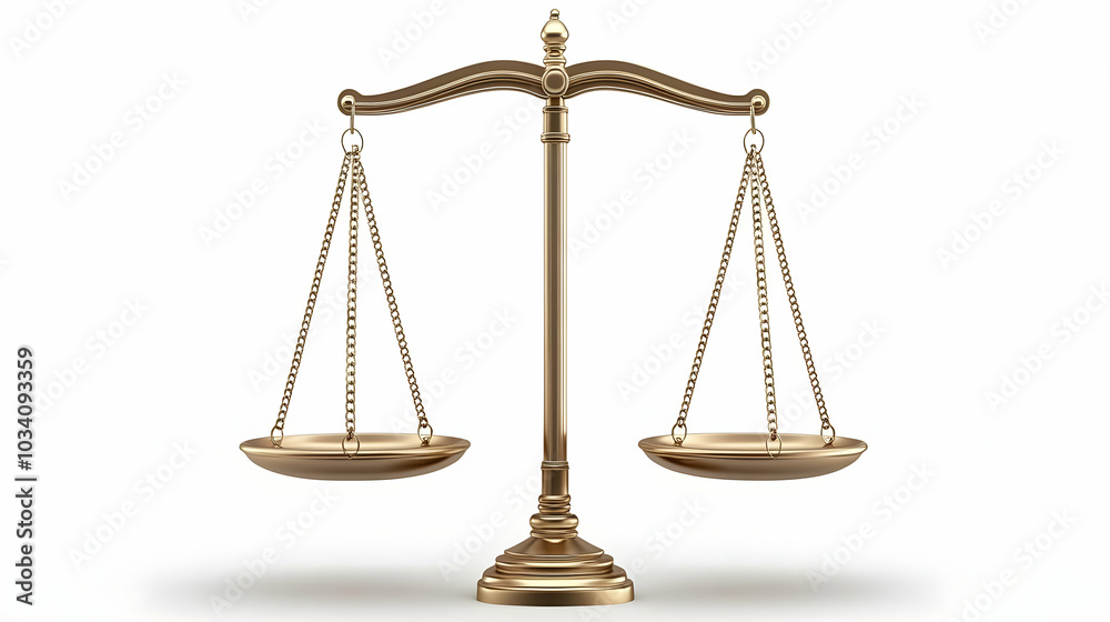 3D Floating White Balance Scales Icon - Medium Shot of Hovering Scales Representing Emotional Equilibrium Isolated on White Background 3D Floating White Balance Scales Icon - Medium Shot of Hovering Scales Representing Emotional Equilibrium Isolated on White Background
