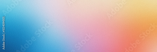 Minimalist Blue, Pink, Orange Gradient with Grainy Texture and Soft Overlay